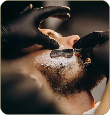 Barba sendo aparada